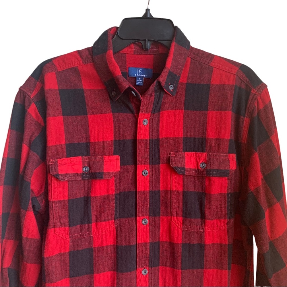 George Red Black Flannel Shirt